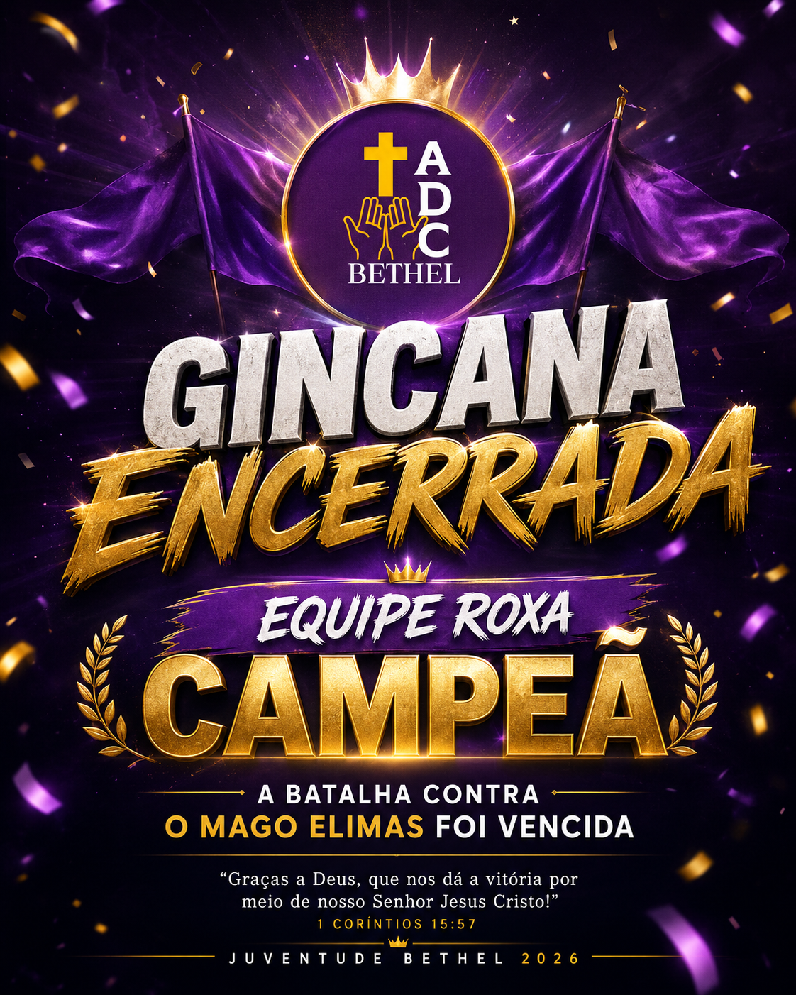 Equipe Roxa campeã da gincana